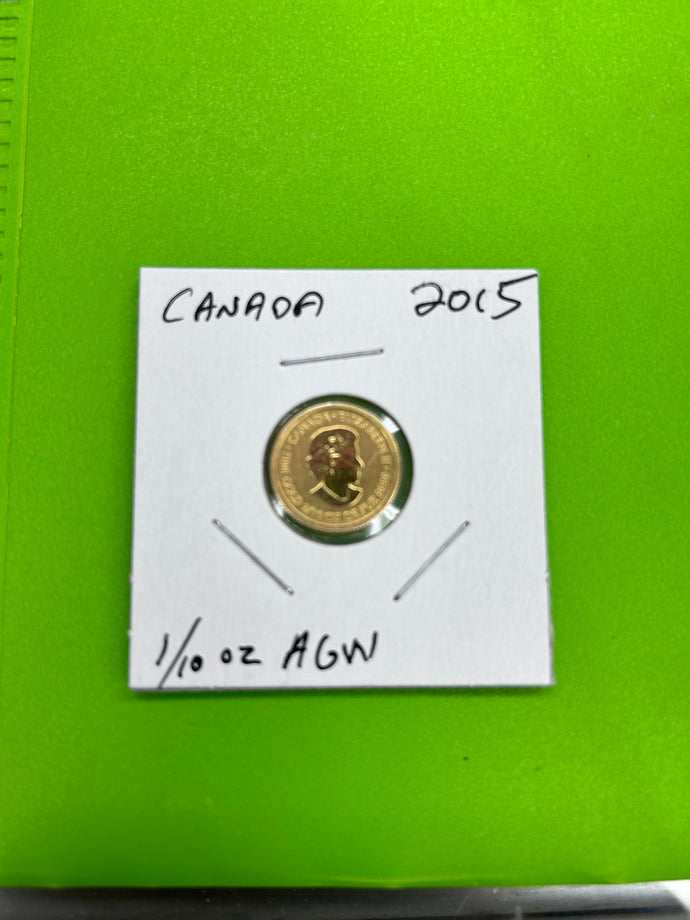 2015 Canadian 1/10 Gold Coin $5