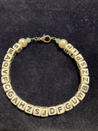 Aquamarine Pearl Letters