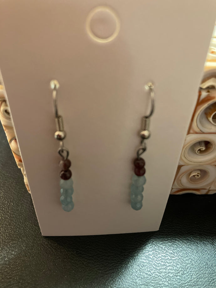 Garnet Aquamarine Drops