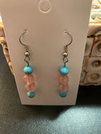 Turquoise Pink Tourmaline Drops