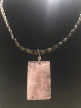 Load image into Gallery viewer, Pink Quartz Green Braid Leather
