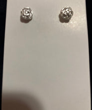 Load image into Gallery viewer, Sterling Silver 8mm Rose Studs
