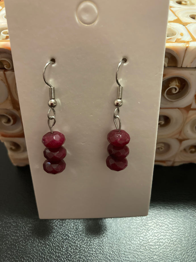 Ruby Drop Earrings